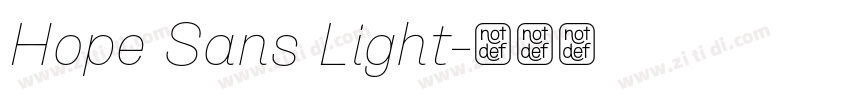 Hope Sans Light字体转换